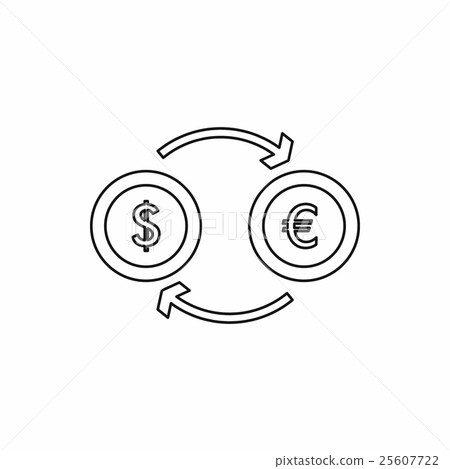 Euro dollar euro exchange icon, outline style Euro dollar euro exchange icon, outline style 25607722