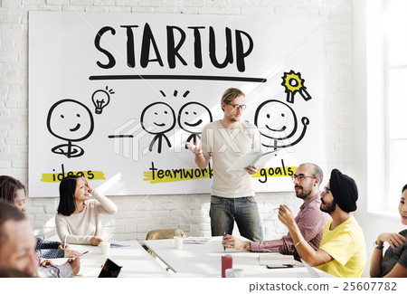 Startup Ideas People Business Planning Graphic Concept 25607782
