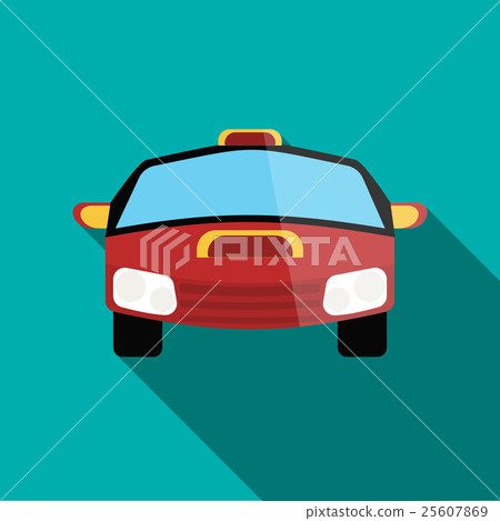 Red racing car icon in flat style - Stock Illustration [25607869] - PIXTA