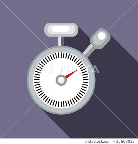 Stopwatch icon in flat style - Stock Illustration [25608032] - PIXTA