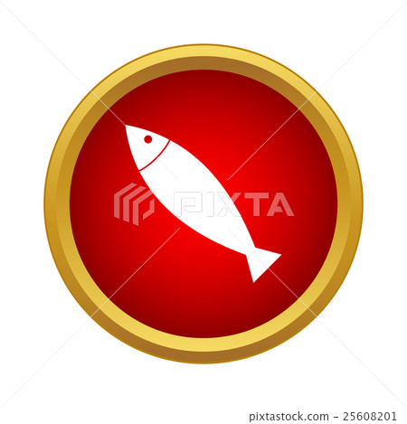 Fish icon in simple style 25608201