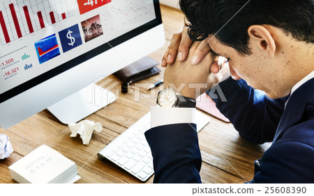 Businessman Leader Stress Meeting Strategy Concept 25608390