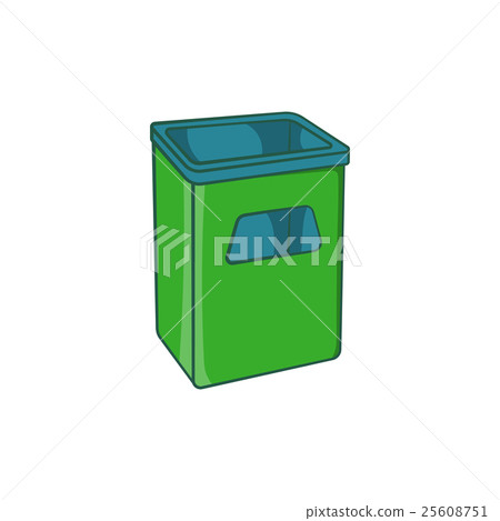 Street dustbin icon, cartoon style 25608751