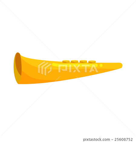 Yellow bugle horn trumpet icon, cartoon style Yellow bugle horn trumpet icon, cartoon style 25608752