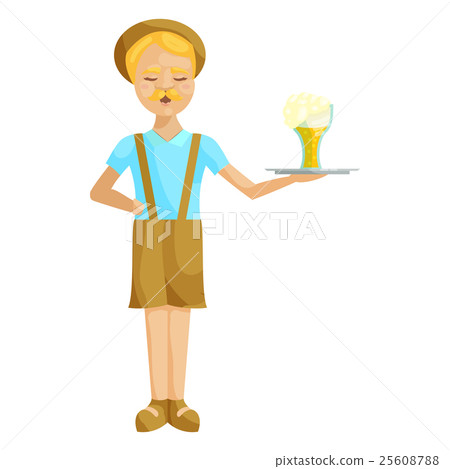 Man in traditional bavarian costume icon, 25608788