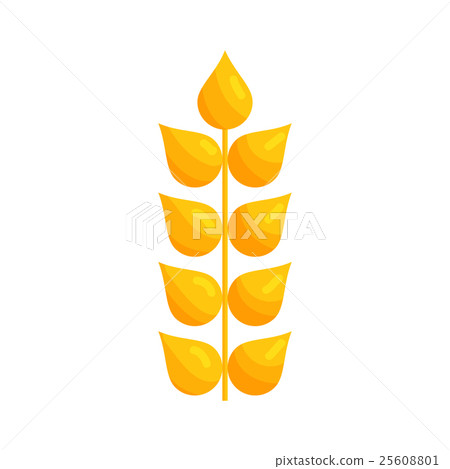 Stalk of ripe barley icon, cartoon style 25608801