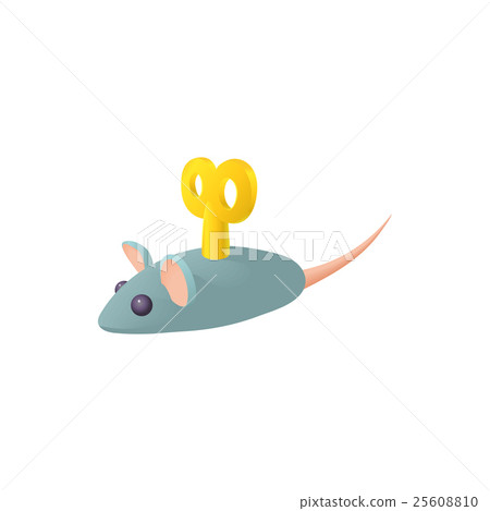 Clockwork mouse icon in cartoon style 25608810
