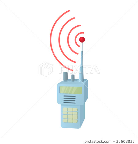 Portable handheld radio icon, cartoon style Portable handheld radio icon, cartoon style 25608835