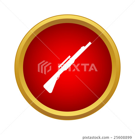 Machine gun icon in simple style Machine gun icon in simple style 25608899