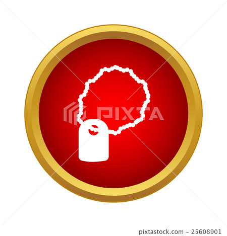Identification army badge icon, simple style 25608901