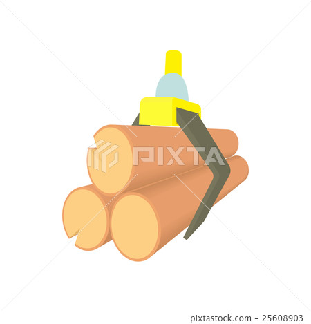 Tied logs icon in cartoon style Tied logs icon in cartoon style 25608903