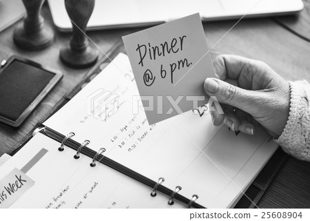 Dinner Appointment Organize Plan List Manage Concept Dinner Appointment Organize Plan List Manage Concept 25608904