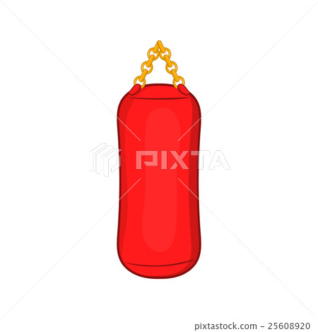 Red sports pear icon, cartoon style 25608920