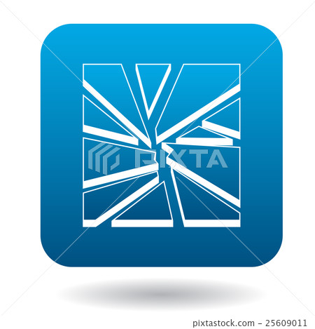 Broken glass icon in simple style 25609011