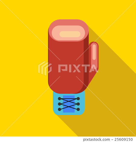 Boxing gloves icon, flat style - Stock Illustration [25609150] - PIXTA