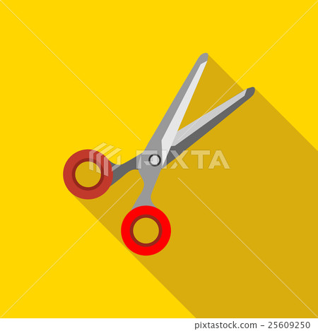 Scissors icon in flat style 25609250