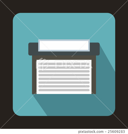 Garage with gate icon, flat style 25609283