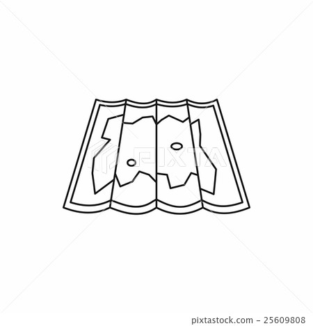 Map icon, outline style Map icon, outline style 25609808