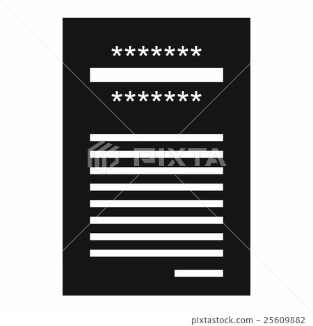 Sales printed receipt icon, simple style 25609882