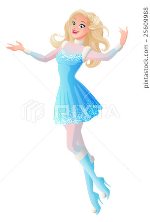 Young woman in blue winter fairy snow maiden Young woman in blue winter fairy snow maiden 25609988