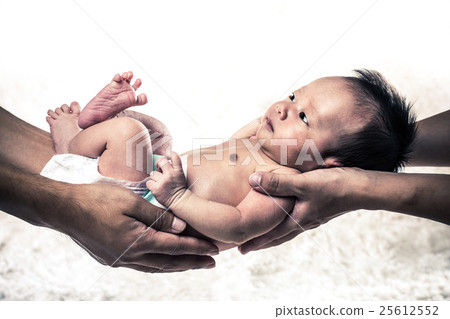 Newborn baby white background Newborn baby white background 25612552