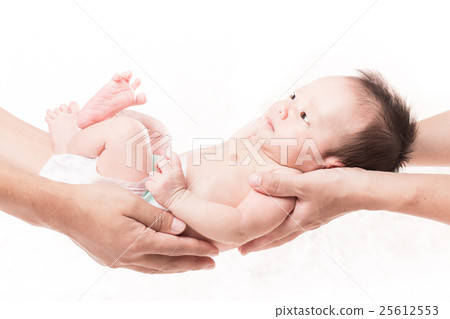 Newborn baby white background Newborn baby white background 25612553