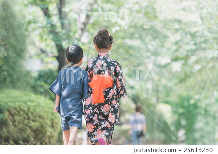 yukata, back view, person 25613230