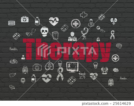 Healthcare concept: Therapy on wall background 25614629