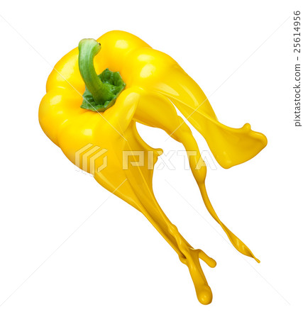 Yellow pepper isolated on white Yellow pepper isolated on white 25614956