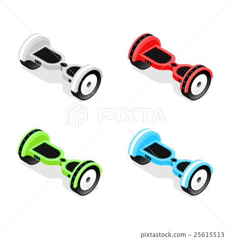 Gyroscooter Color Set Isometric View. Vector 25615513