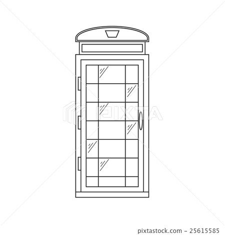 Call-Box London Thin Line. Vector Call-Box London Thin Line. Vector 25615585