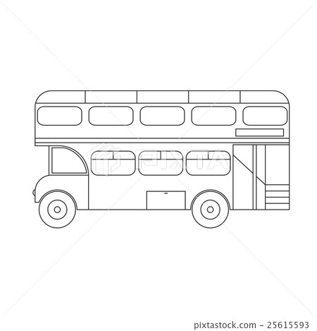 Bus London Thin Line. Vector 25615593