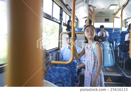 Elementary school bus going to school Elementary school bus going to school 25616115