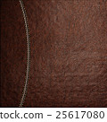 Texture of brown leather background with stitched 25617080
