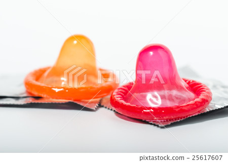 Condoms isolated on white background 25617607