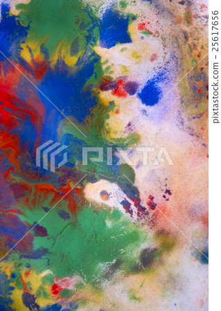 colorful splashes on white paper conveyed over 25617656