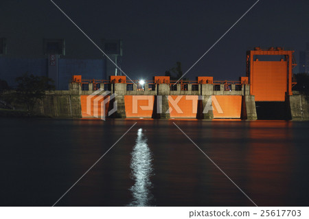 Old Iwabuchi Water gate light up 25617703