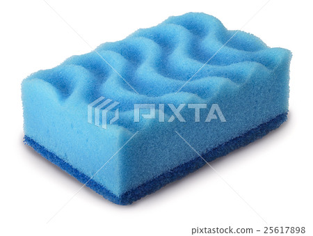 Cleaning sponge on white background Cleaning sponge on white background 25617898