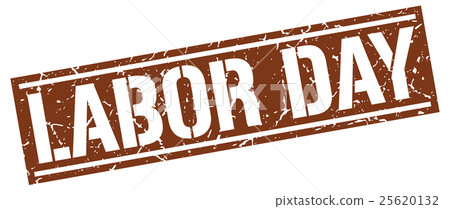 labor day square grunge stamp - Stock Illustration [25620132] - PIXTA
