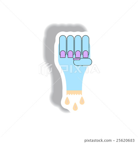 Vector illustration paper sticker Halloween icon 25620683