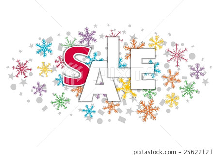 christmas offer sale banner with color snowflakes christmas offer sale banner with color snowflakes 25622121
