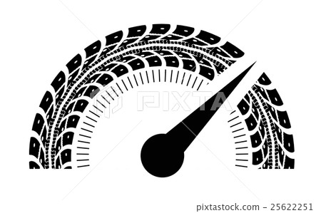 Speedometer vector illustration. Styling by tire Speedometer vector illustration. Styling by tire 25622251