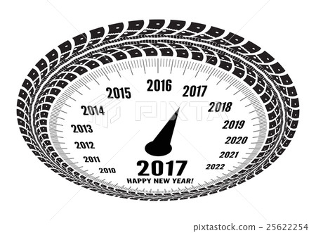 Speedometer 2017 year greeting Speedometer 2017 year greeting 25622254