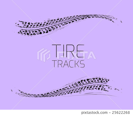 Tire tracks background 25622268