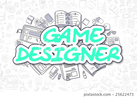 Game Designer - Doodle Green Inscription. Business Game Designer - Doodle Green Inscription. Business 25622473