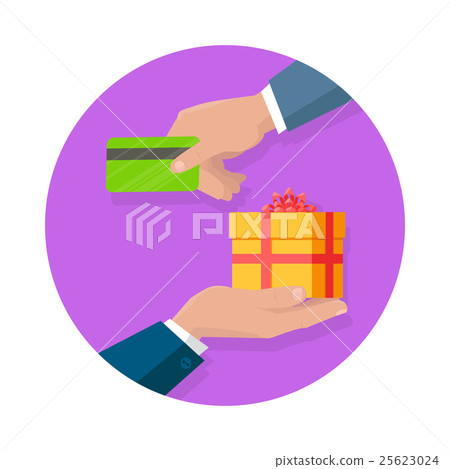 Making Gifts Vector Concept in Flat Design 25623024