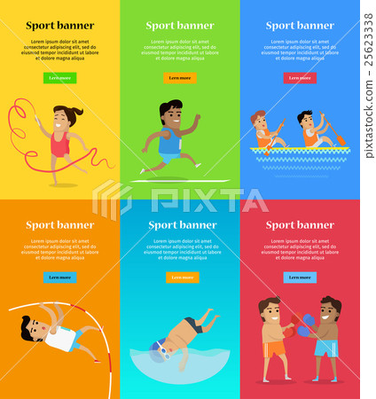 Sport banners. Summer Games Set Collection 25623338
