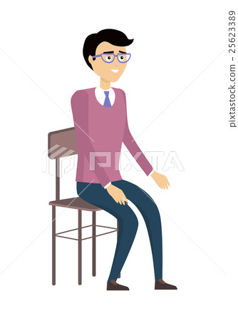 Man Sitting on Chair 25623389