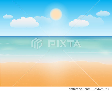 sea sand and bright sky vector 25623937