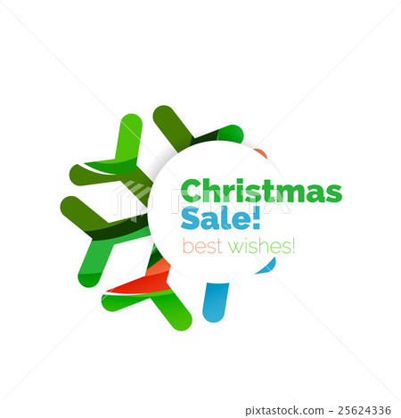 Christmas and New Year geometric banner with text 25624336